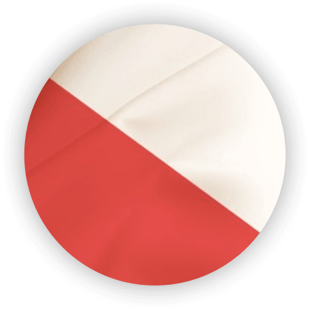 B+D iconic red background and branding elements