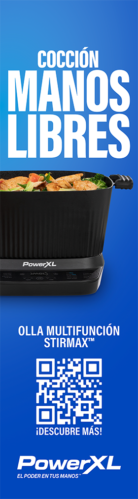 Multicooker PowerXL™ STIRMAX™ SIDE PANEL with blue background