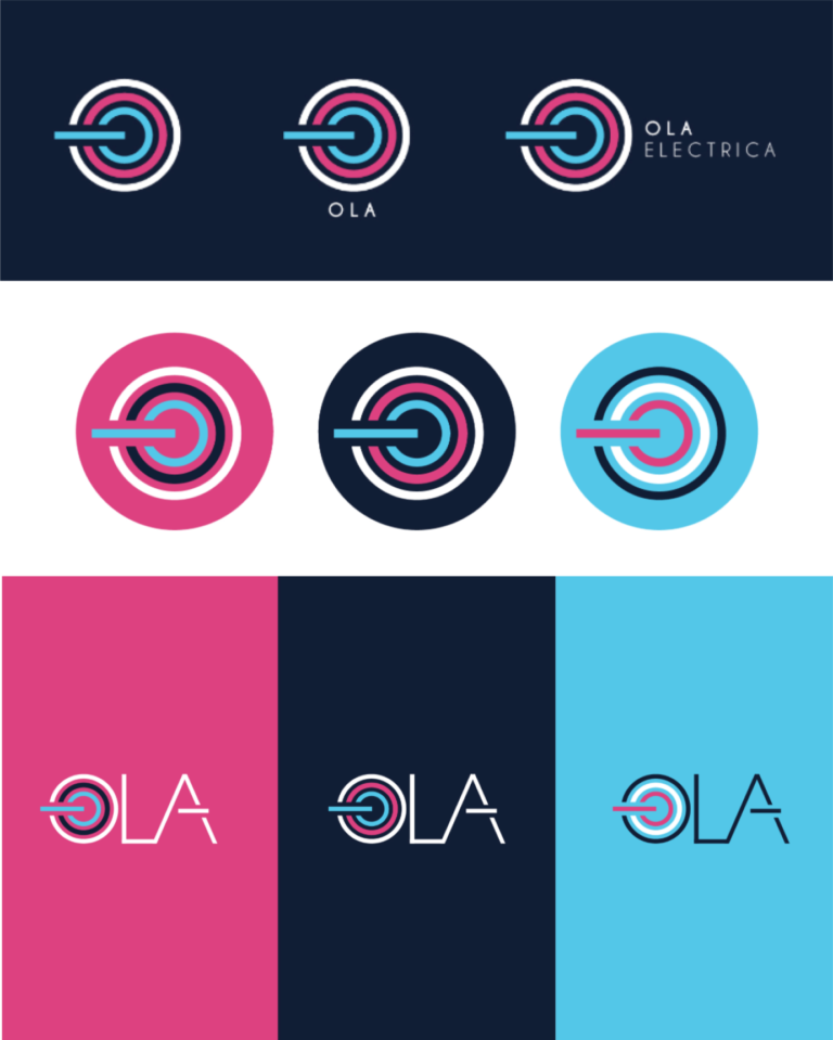 Initial logo design proposals OLA ELECTRICA