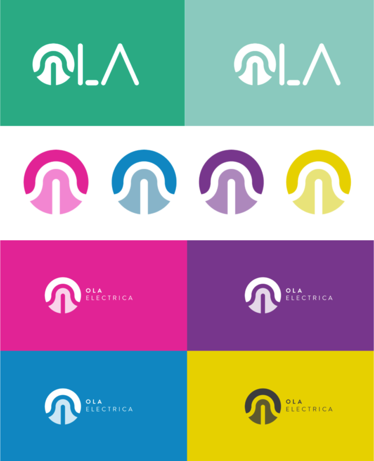 Initial logo design proposals OLA ELECTRICA