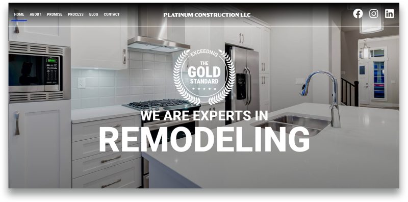 Platinum Construction LLC Redesign DAC page Home page after Platinum Construction LLC Redesign DAC page Home page after