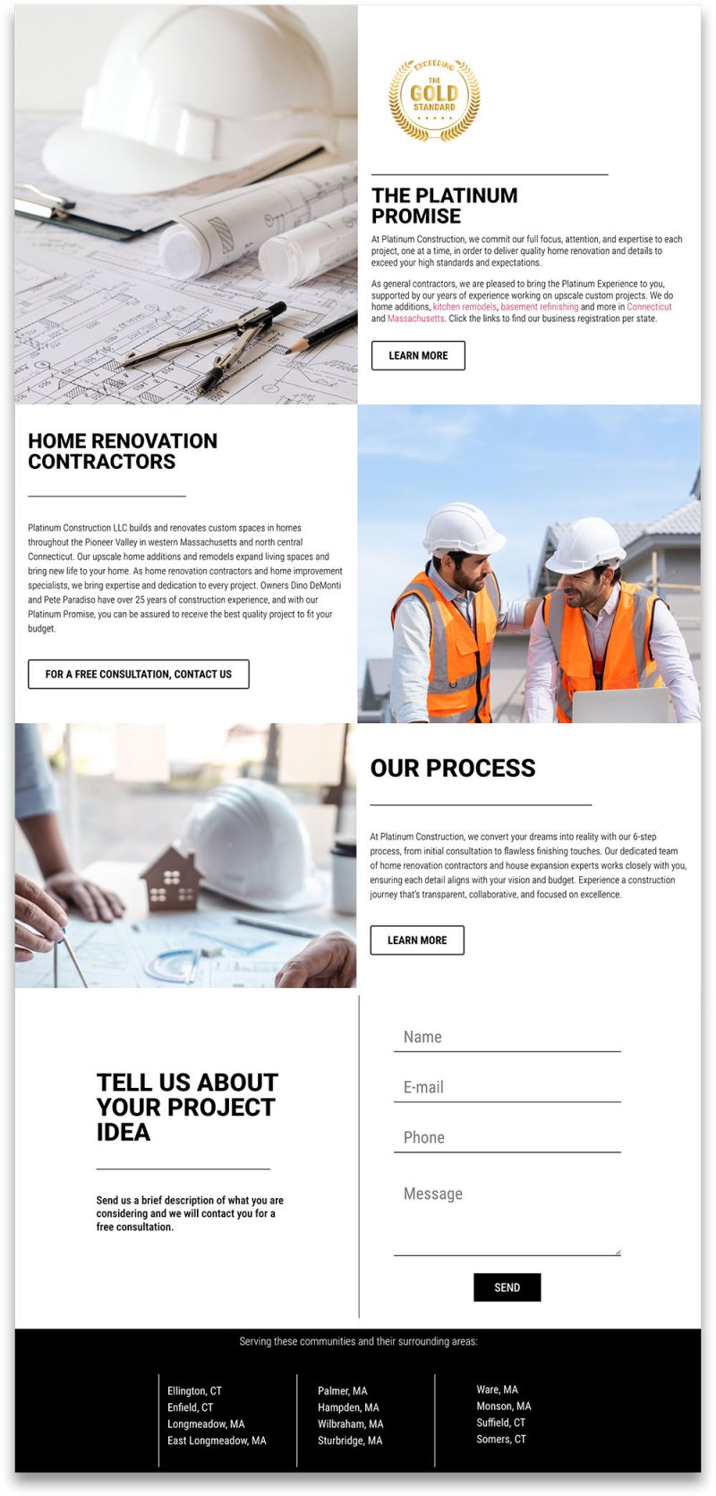 Platinum Construction LLC redesign DAC page new section Platinum Construction LLC redesign DAC page new section